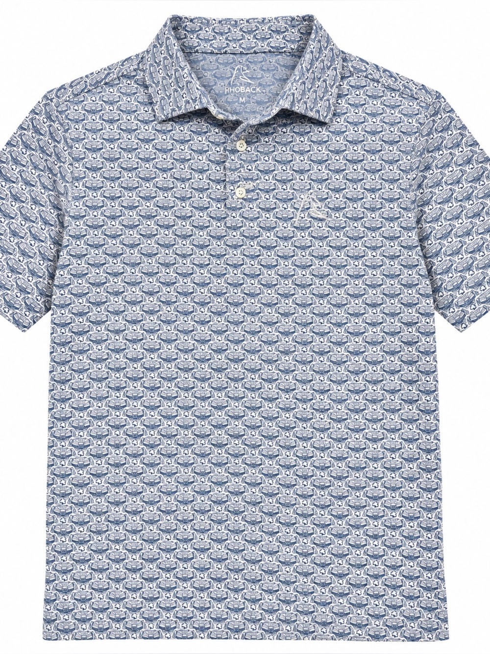 Rhoback Notre Dame Stadium Shamrock All Over Print Polo Men’s Medium
